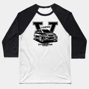 Lancer Evolution V (Black Print) Baseball T-Shirt